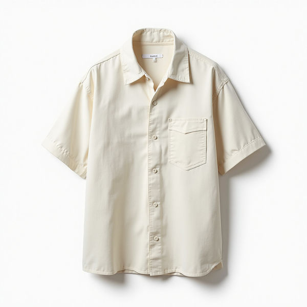 Linen Blend Camp Shirt